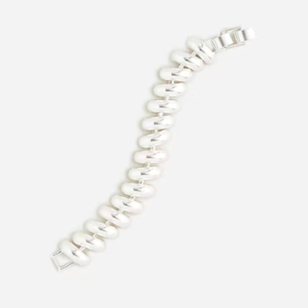 J. Crew Silver Spiral Hinge Bracelet